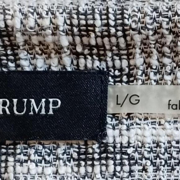 EUC Ivanka Trump Black and White Tweed Peplum Top Size Large - Picture 7 of 9